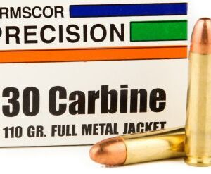 Armscor 30 Carbine Ammunition 110 Grain Full Metal for sale